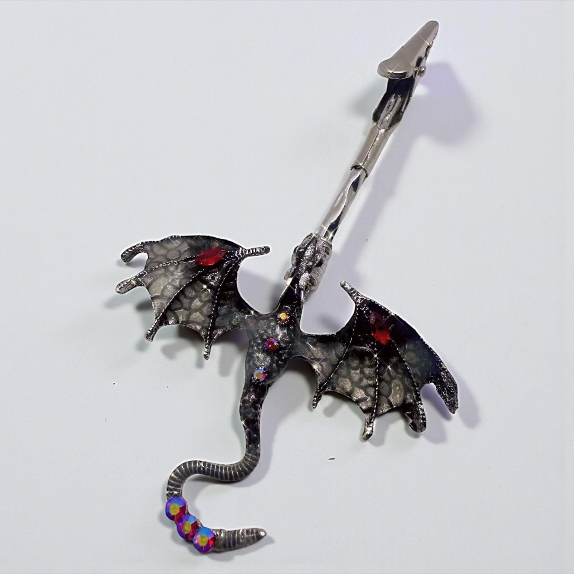 Dragon ATM Card Clip, Fantasy Gothic Card Grabber, Handmade Dragon Debit Card Helper, Long Nail Card Pull, Mythical Accessory Gift