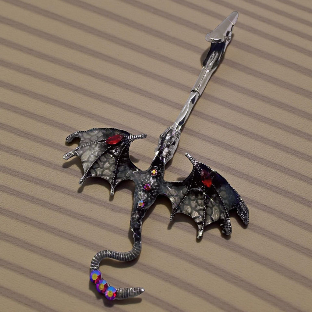 Dragon ATM Card Clip, Fantasy Gothic Card Grabber, Handmade Dragon Debit Card Helper, Long Nail Card Pull, Mythical Accessory Gift
