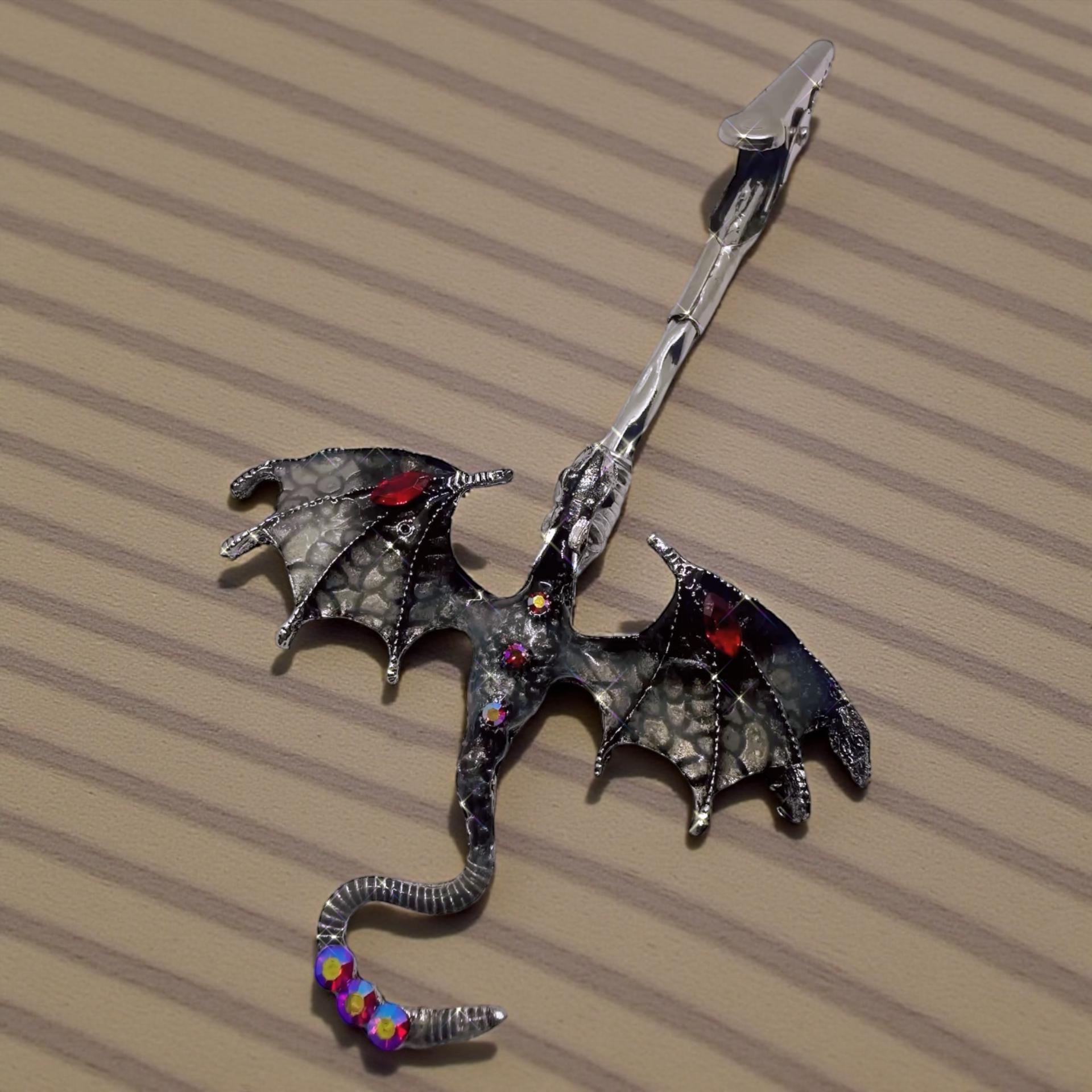 Dragon ATM Card Clip, Fantasy Gothic Card Grabber, Handmade Dragon Debit Card Helper, Long Nail Card Pull, Mythical Accessory Gift