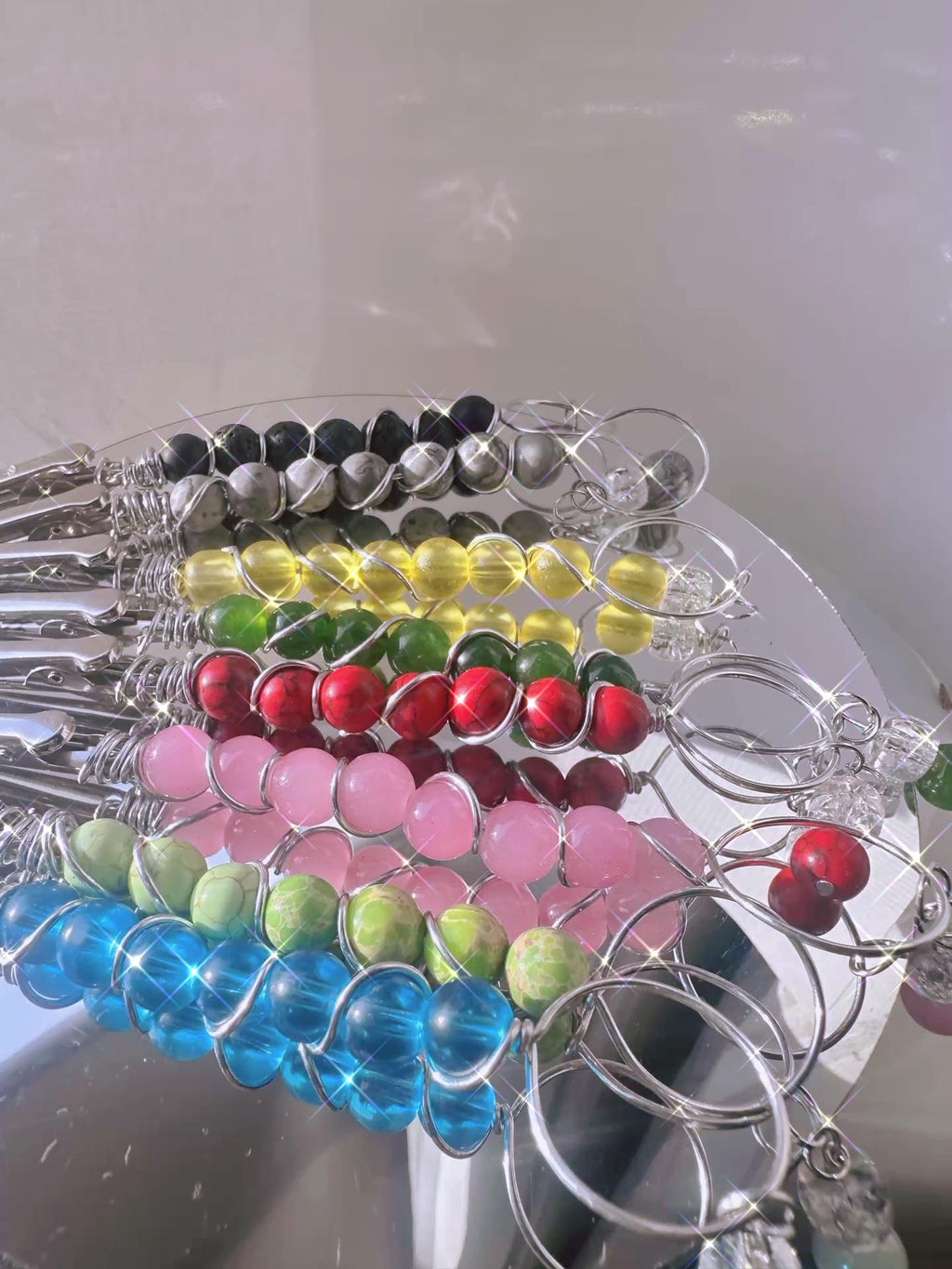 Gemstone ATM Card Clip, Bracelet Helper, Long Nail Tool, Purse Charm