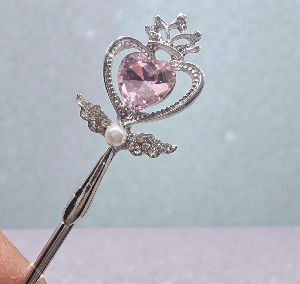 Fairy ATM Card Clip – Floral & Butterfly Card Grabber – Silver Fantasy ATM Helper – Long Nail Friendly Card Holder