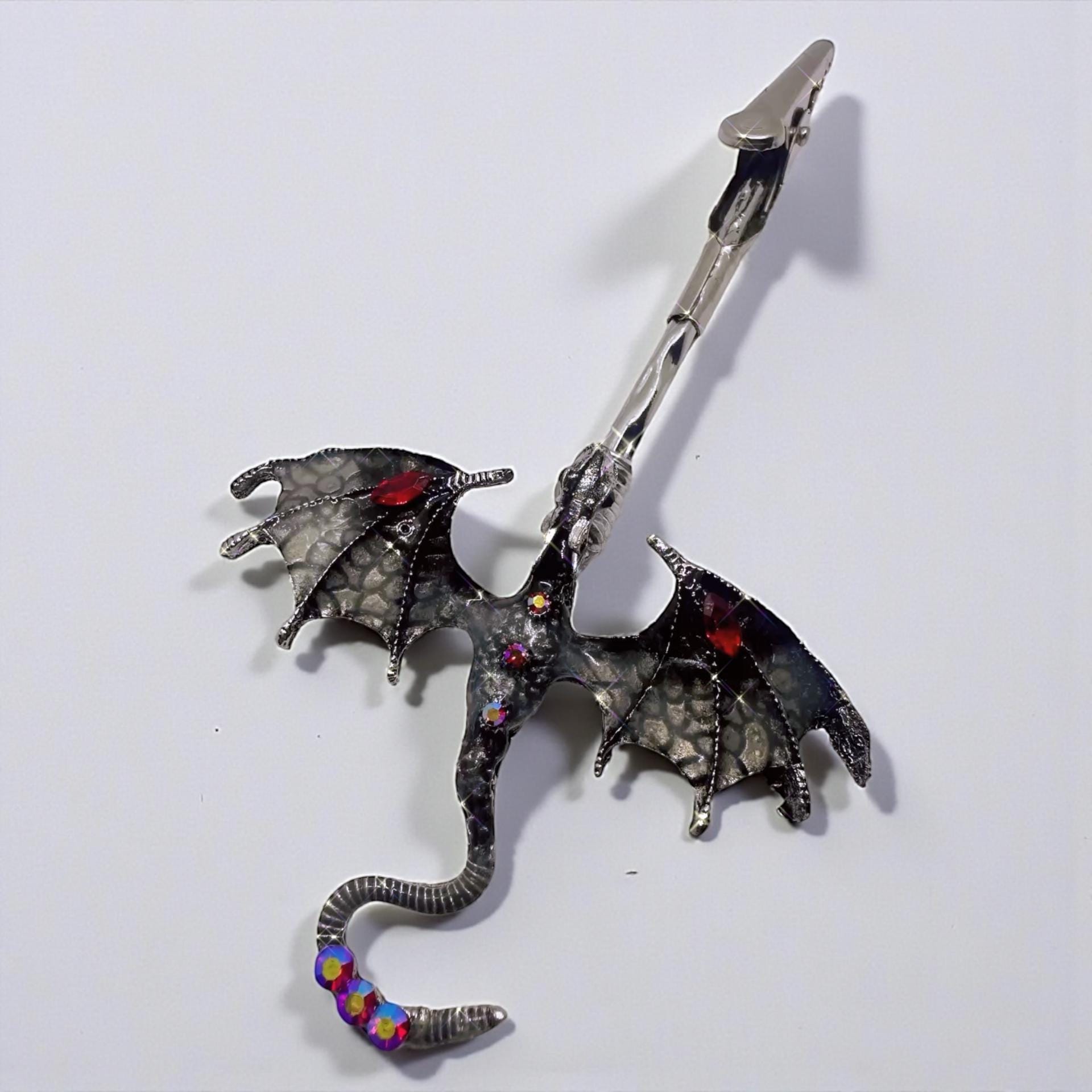 Dragon ATM Card Clip, Fantasy Gothic Card Grabber, Handmade Dragon Debit Card Helper, Long Nail Card Pull, Mythical Accessory Gift
