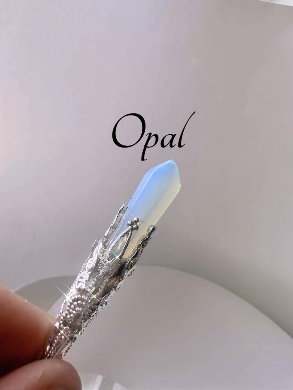 Gemstone ATM Card Clip Bracelet Helper | Long Nail Debit Card Grabber | Crystal Purse Charm Accessibility Tool