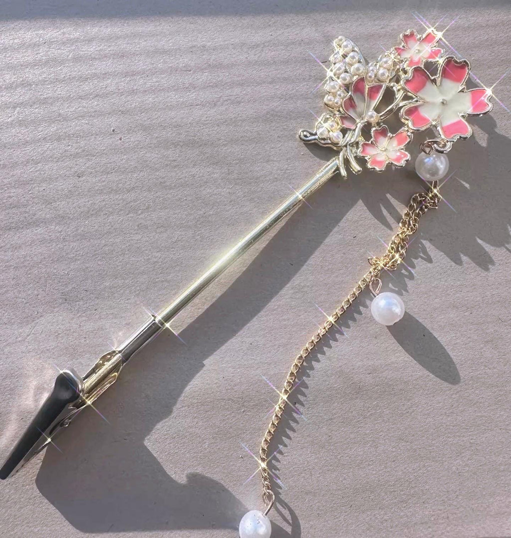 Floral Long Nail Helper & ATM Card Clip.tools Blush Blossom Collection Handmade floral long-nail helpers designed to make everyday tasks