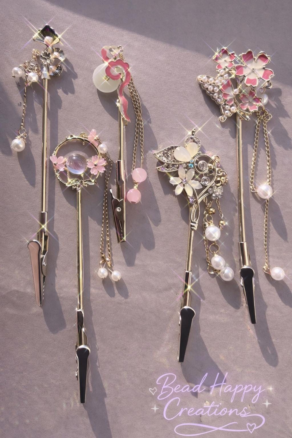 Floral Long Nail Helper & ATM Card Clip.tools Blush Blossom Collection Handmade floral long-nail helpers designed to make everyday tasks