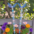 Garden Fairy wand beaded  Butterfly Plant Stakes - Garden Fairy Decor, Set of 2 spring home decor