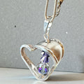 Upcycled Spoon Heart Necklace – Handmade Crystal Pendant – Romantic Gift Jewelry – Gift Box Included