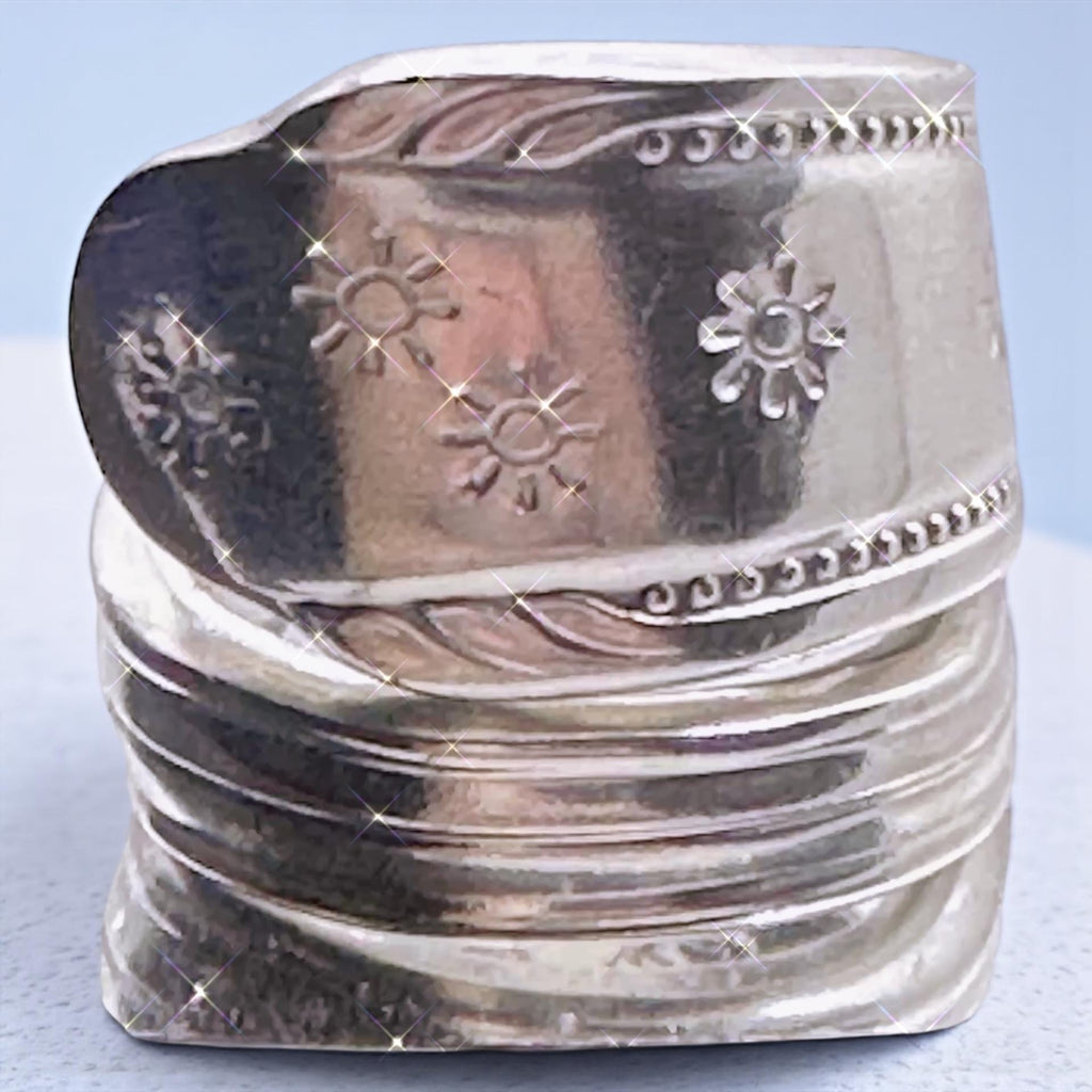 Vintage Silver Plated Spoon Ring – Hand Stamped Silverware Jewelry