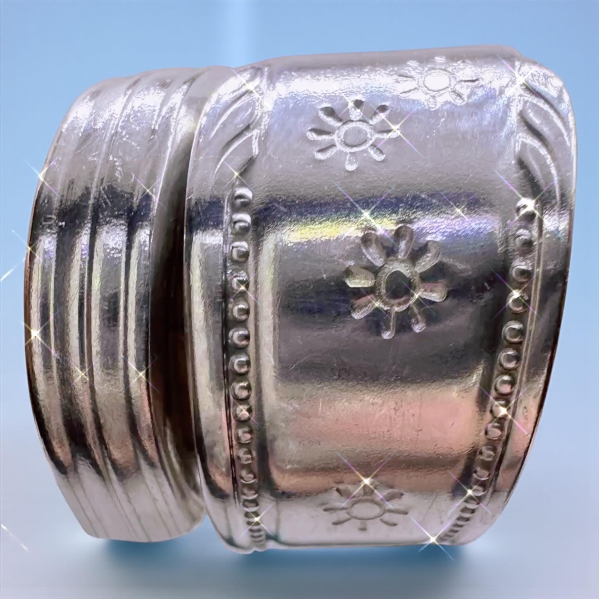 Vintage Silver Plated Spoon Ring – Hand Stamped Silverware Jewelry