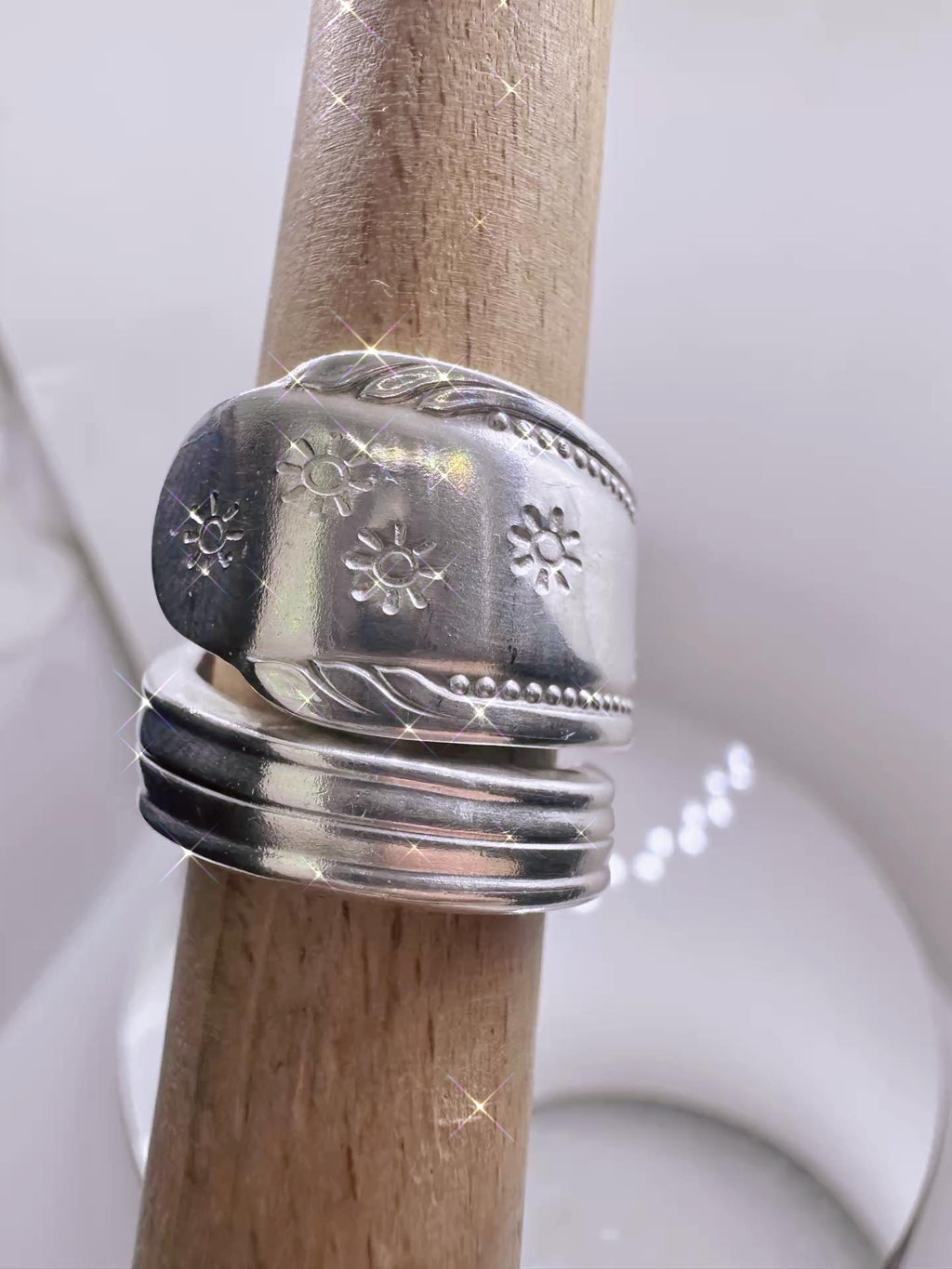 Vintage Silver Plated Spoon Ring – Hand Stamped Silverware Jewelry