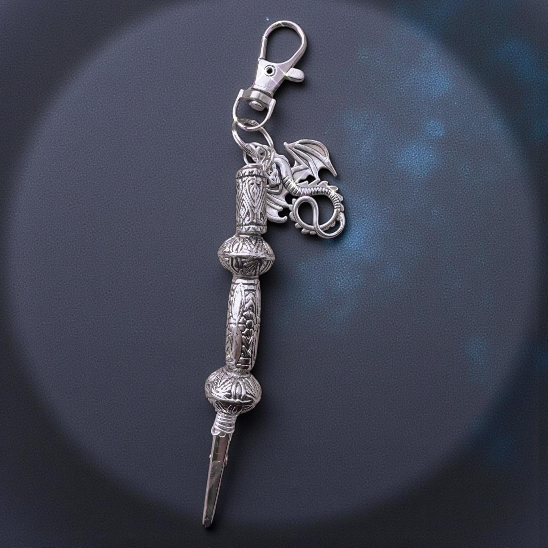 Gothic Silver Dragon or Skull ATM Card Clip – Choose Dragon Head, Skull Head or Skull Body – Handmade father day gift idea