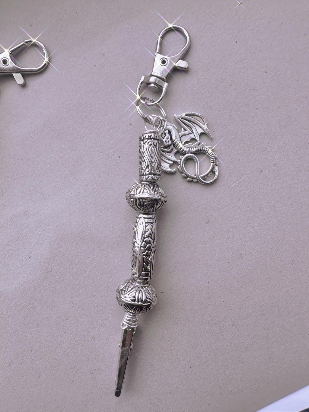 Gothic Silver Dragon or Skull ATM Card Clip – Choose Dragon Head, Skull Head or Skull Body – Handmade father day gift idea