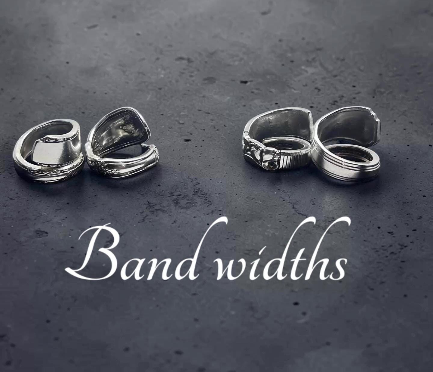 Mystery Spoon Rings – Vintage Silver Plated , bundle options