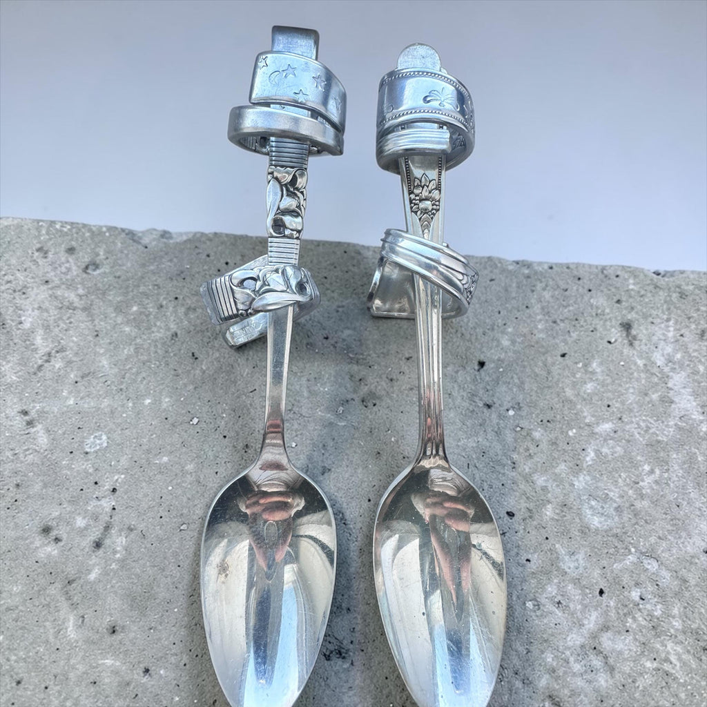 Mystery Spoon Rings – Vintage Silver Plated , bundle options