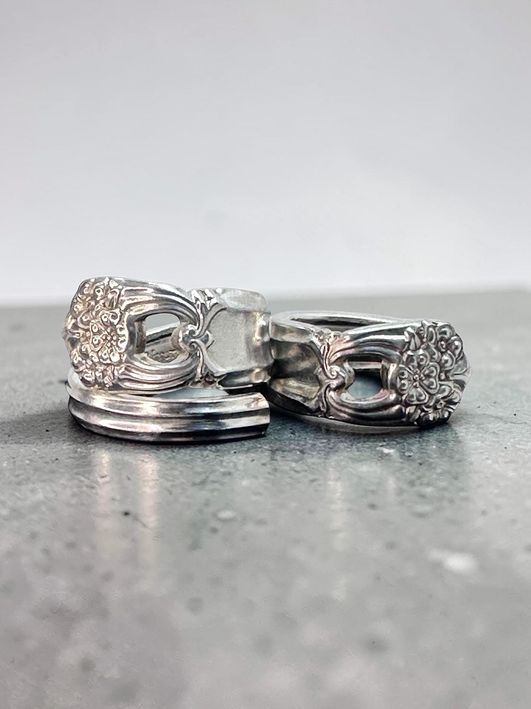 Eternally Yours Spoon Ring – Vintage Silver Plated Floral Scroll Jewelry