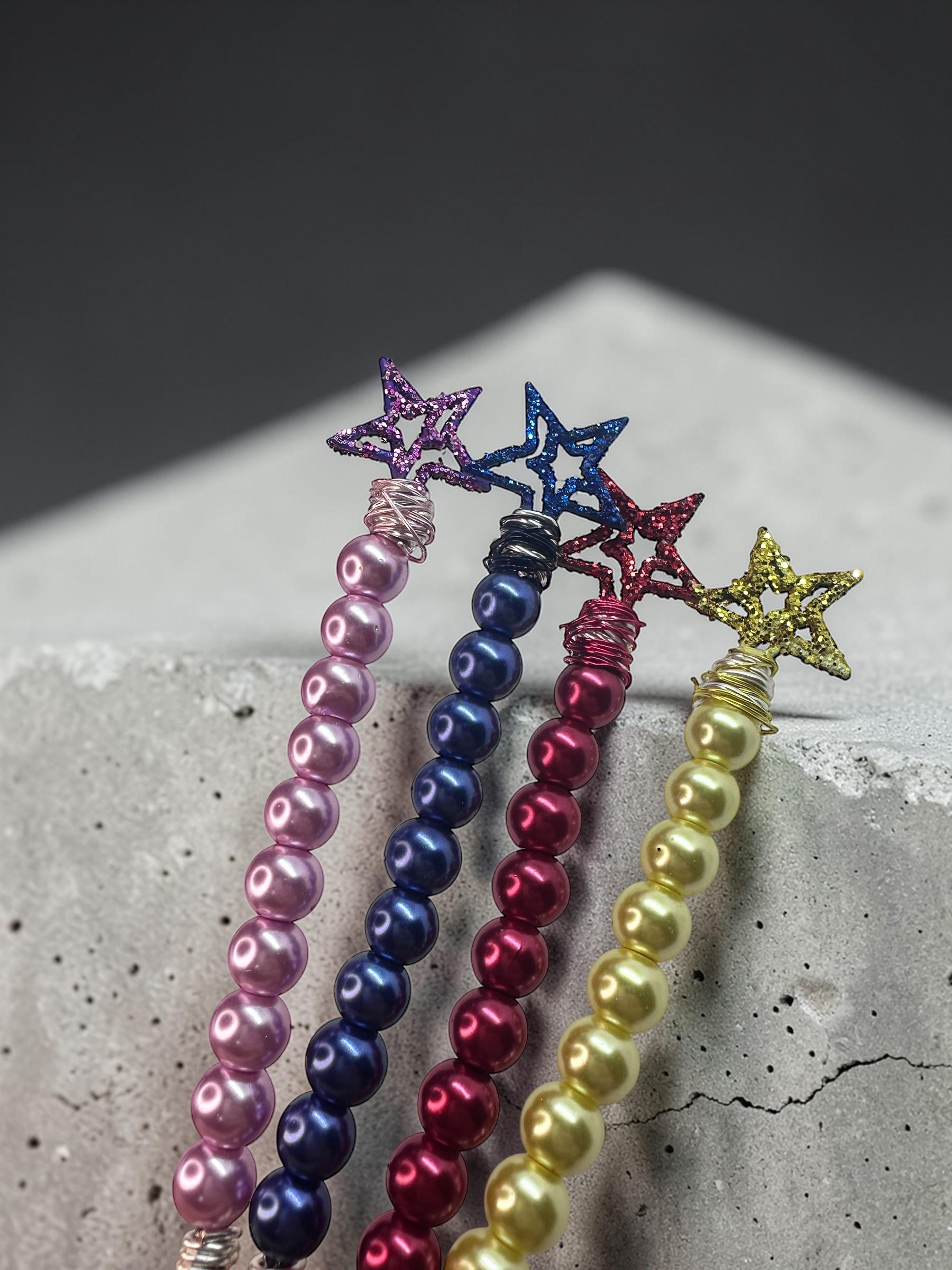 Star Wand ATM Card Grabber – Beaded Bracelet Helper Tool – Long Nail Accessory