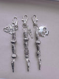 Gothic Silver Dragon or Skull ATM Card Clip – Choose Dragon Head, Skull Head or Skull Body – Handmade father day gift idea