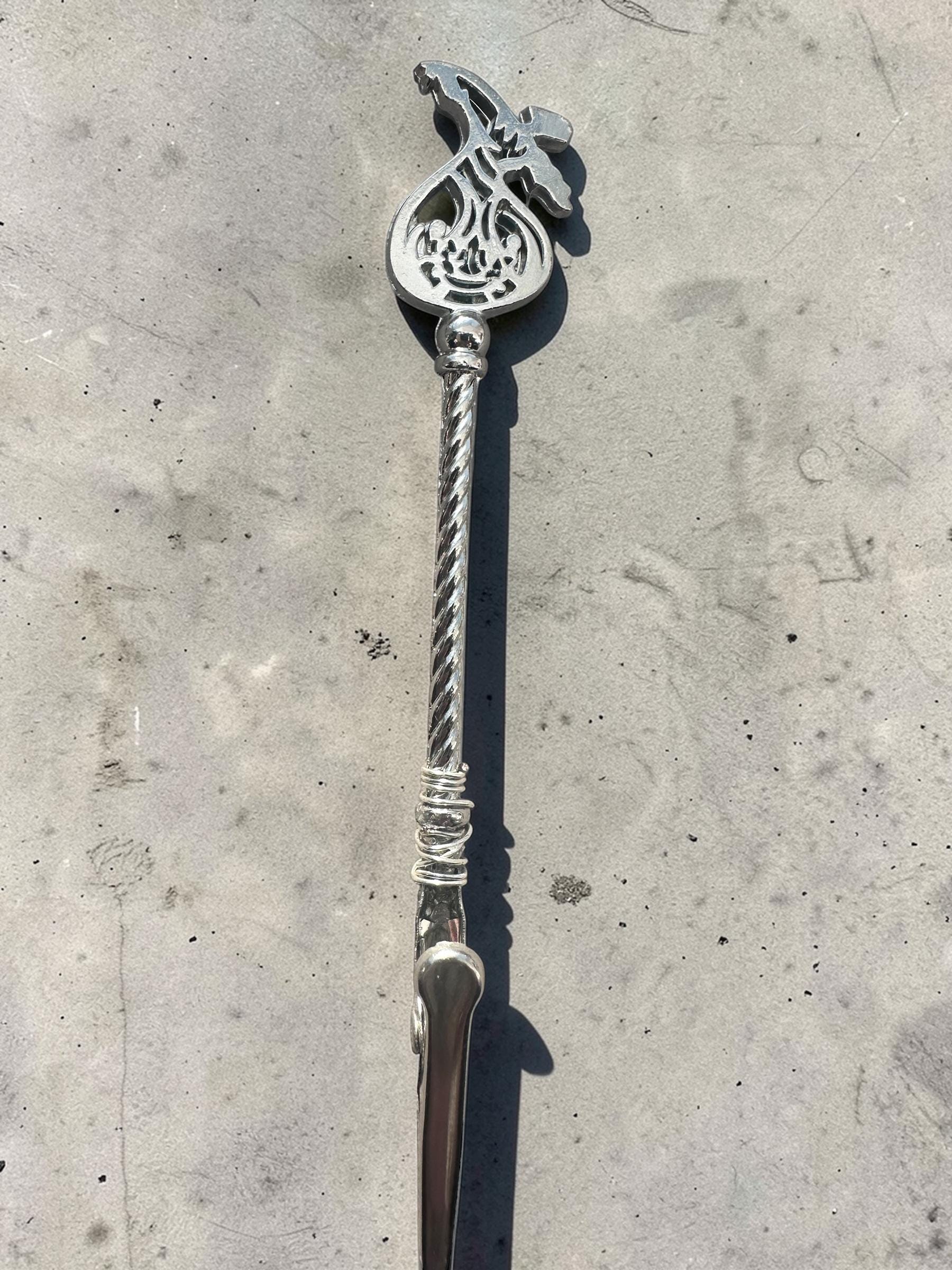 Handmade ATM Card Grabber Clip, Long Nail Helper Tool, Western Star Hamsa Sword Styles