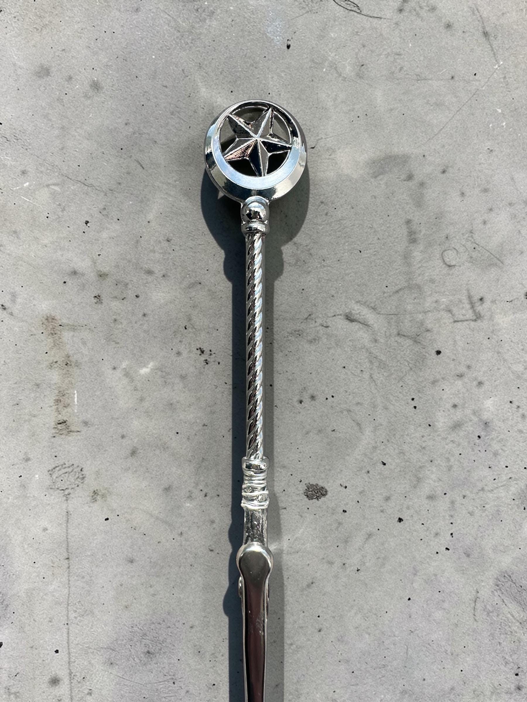 Handmade ATM Card Grabber Clip, Long Nail Helper Tool, Western Star Hamsa Sword Styles