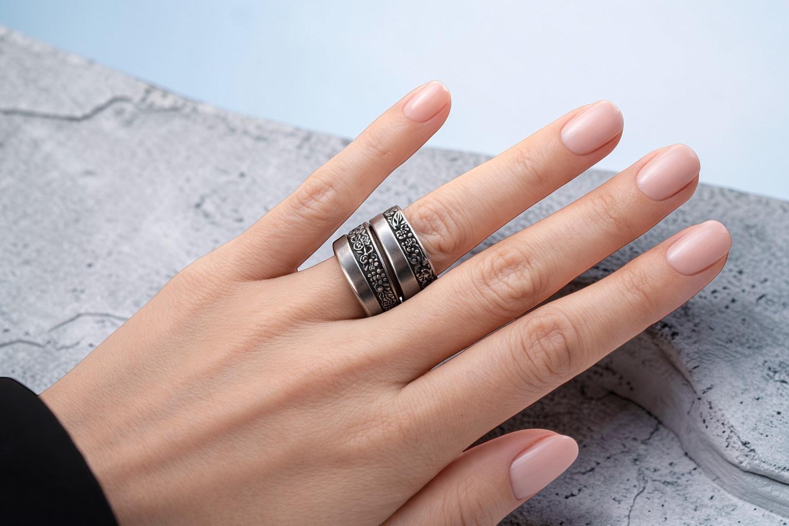 Vintage Coventry Floral Spoon Ring – Upcycled Stainless Steel Jewelry – Pick Size