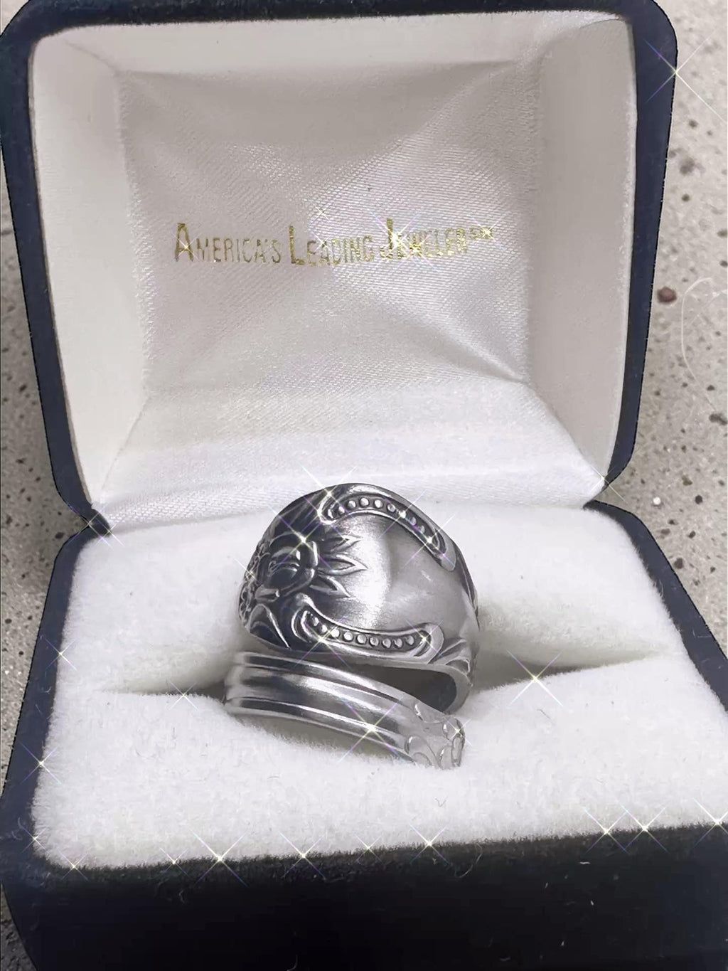Vintage Mystery Spoon Rings, Bundles available • Double Wrapped • Stainless Steel • Velvet Box included