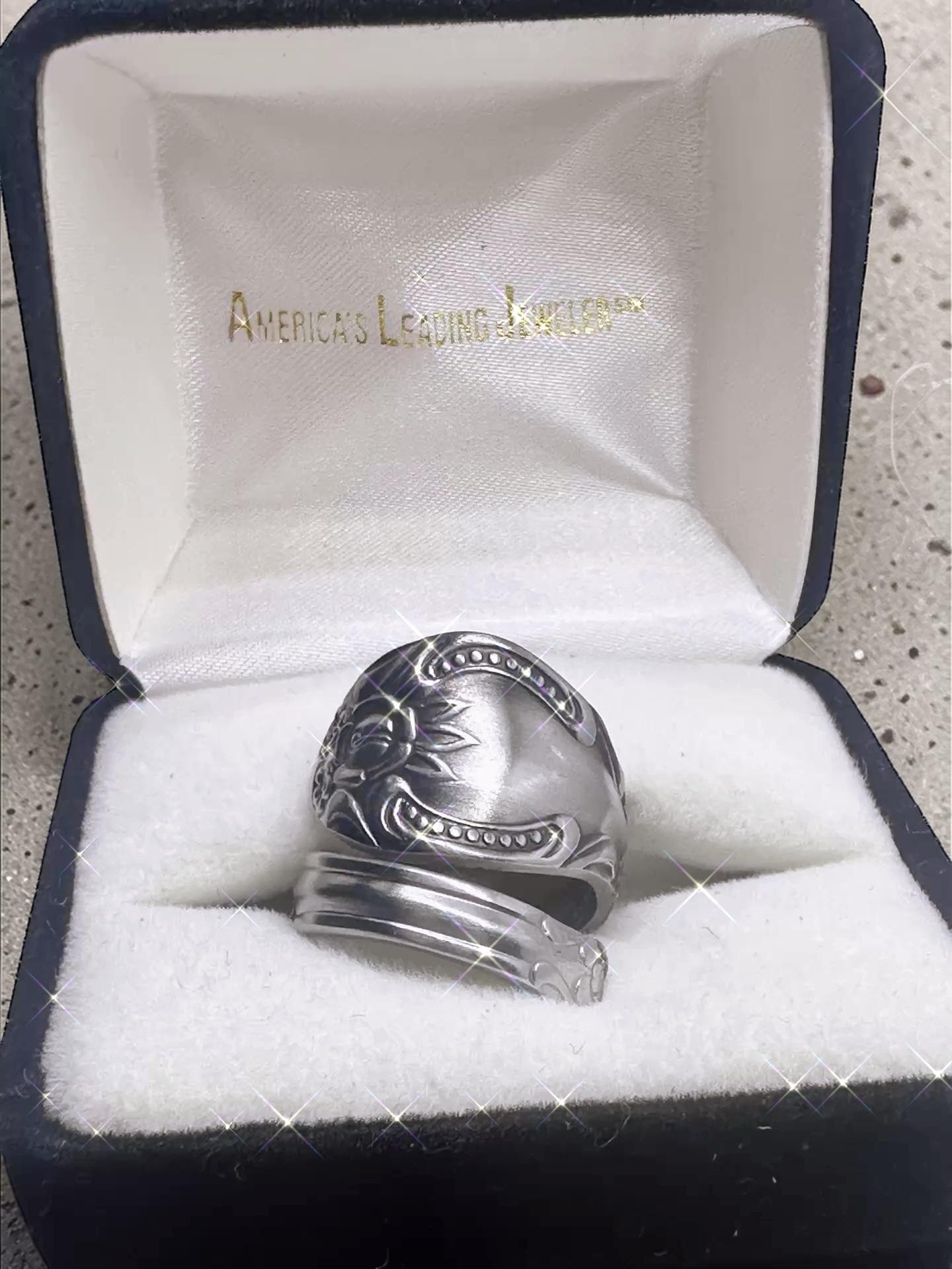 Vintage Mystery Spoon Rings, Bundles available • Double Wrapped • Stainless Steel • Velvet Box included