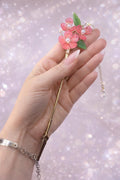 Floral ATM Card Clip Bracelet Helper – Beaded Keychain Tool for Long Nails
