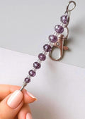 Ocean Crystal ATM Card Clip Amathyst purple  with Tin – Long Nail Helper