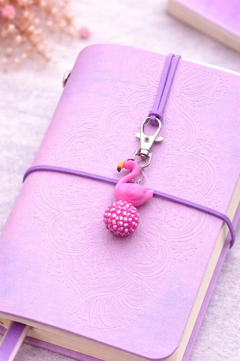 Handmade Owl, Cow, Bee, Flamingo Journal Charm Clip Accessory
