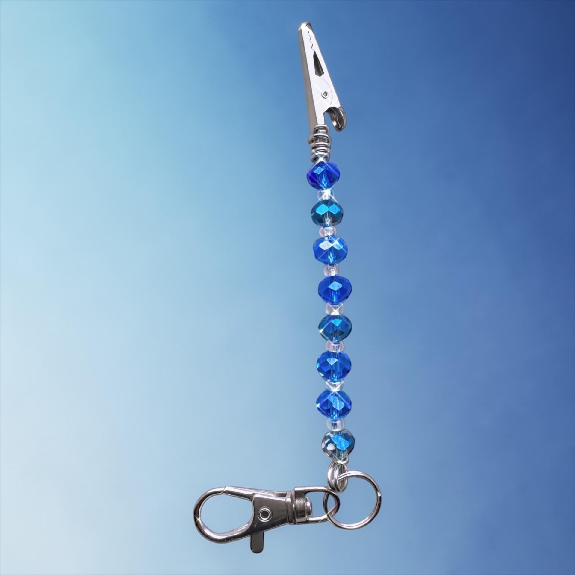 Ocean Crystal ATM Card Grabber – Long Nail Helper – Beaded Credit Card Puller with Gift Tin
