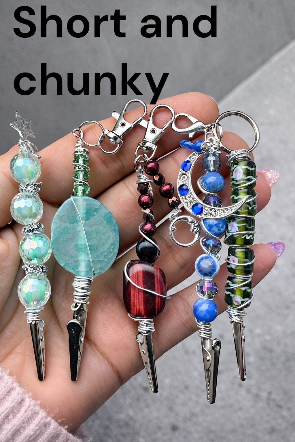 Mystery Beaded ATM Card Clip make your own – Choose Your Bead Style & Charm Theme