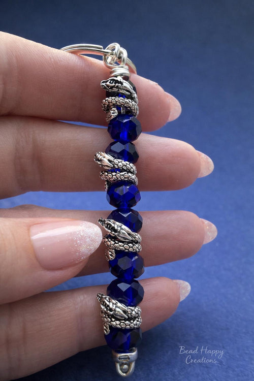 Atm card clip ,Blue Crystal Snake Card Grabber, Long Nail Helper Tool, Beaded Debit Card Puller