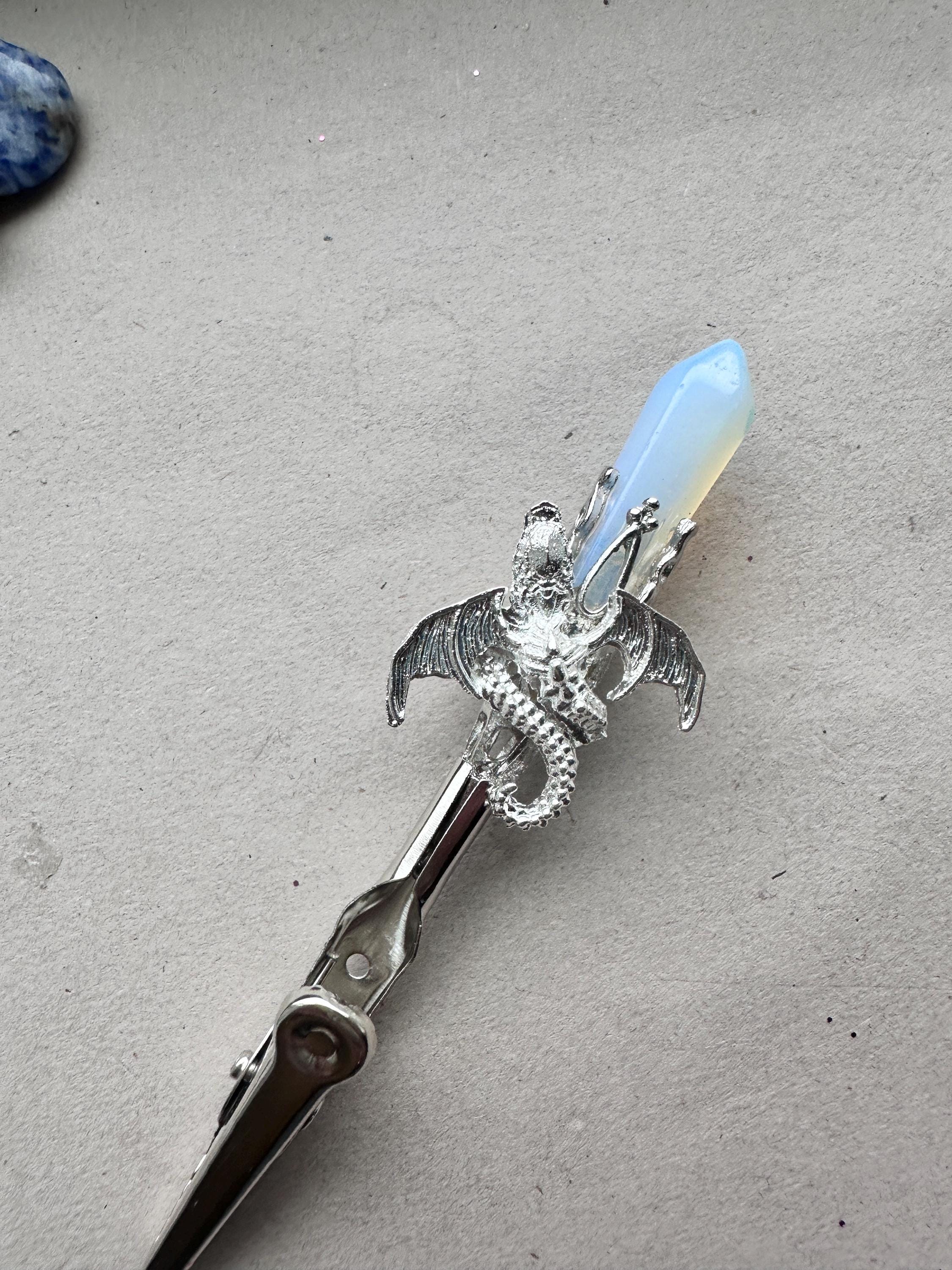 Dragon Crystal Card Clip – Bracelet Helper, Long Nail Tool, Gemstone Keychain Grabber