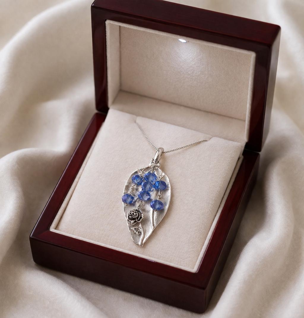 Upcycled Silver Plated Spoon Pendant Necklace, Vintage Floral Silverware Jewelry