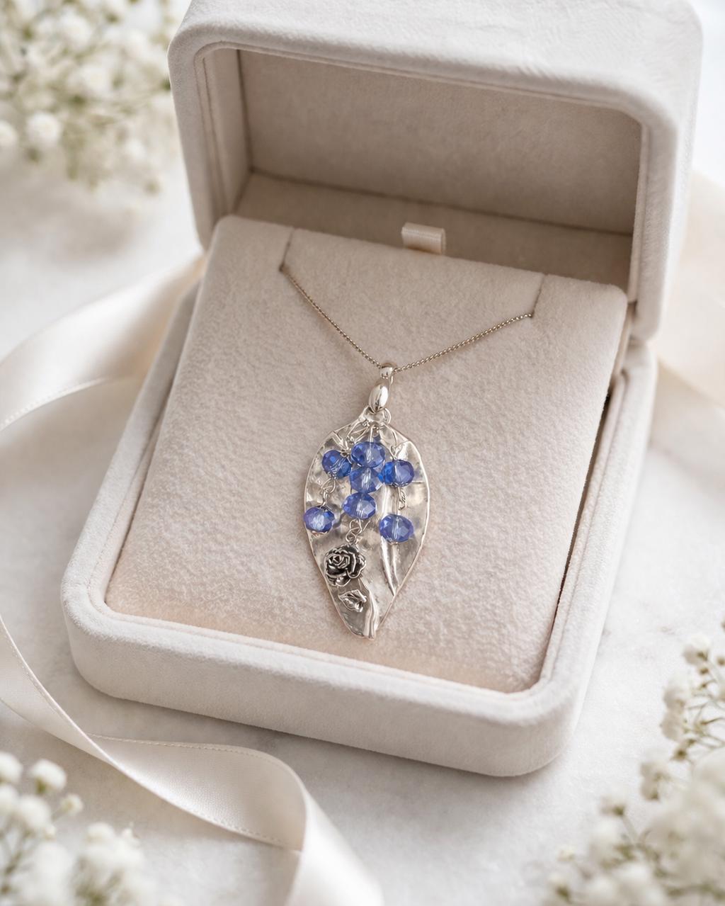 Upcycled Silver Plated Spoon Pendant Necklace, Vintage Floral Silverware Jewelry