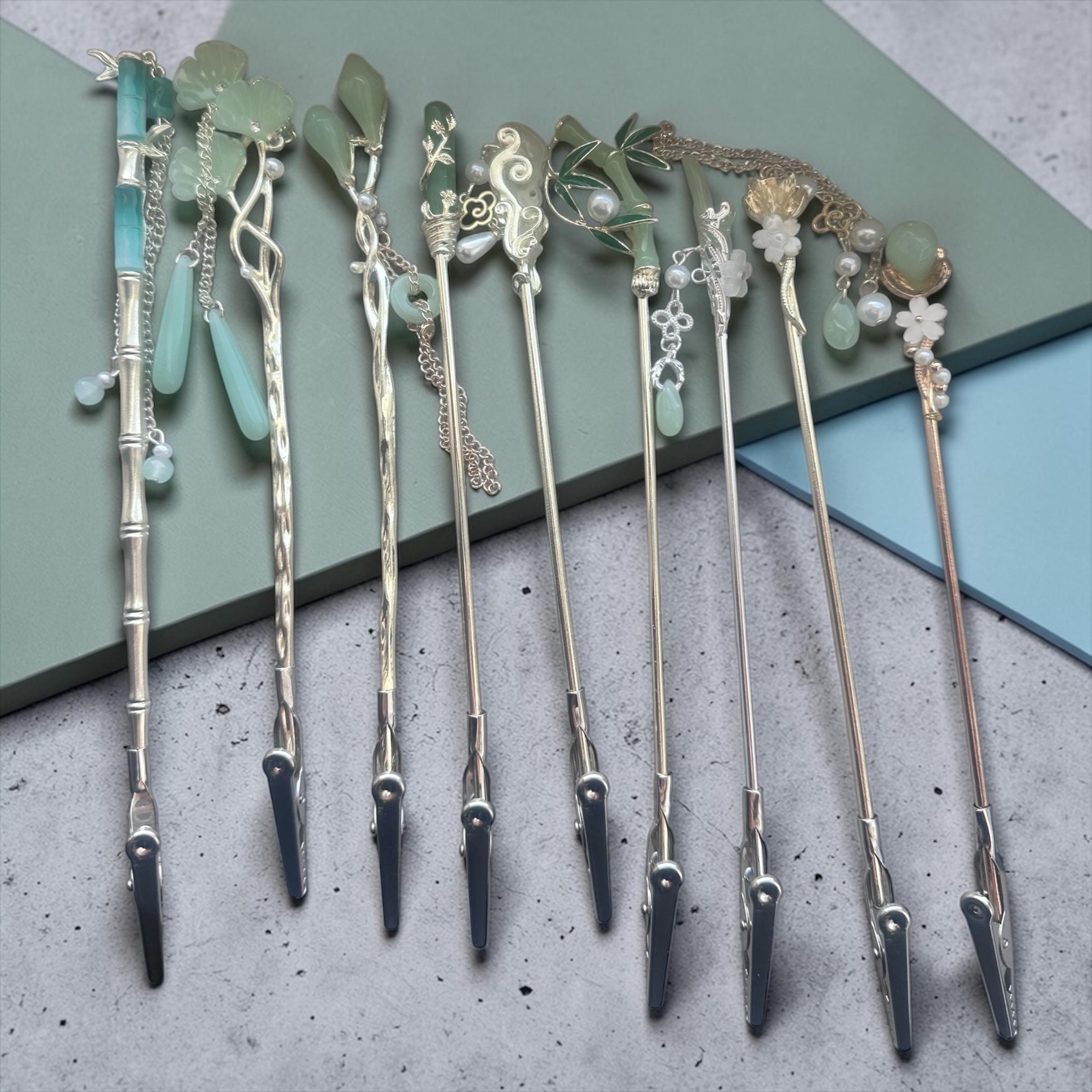 ATM Card Grabber | Green Aventurine  Long Nail Helper Tool | Purse Accessory