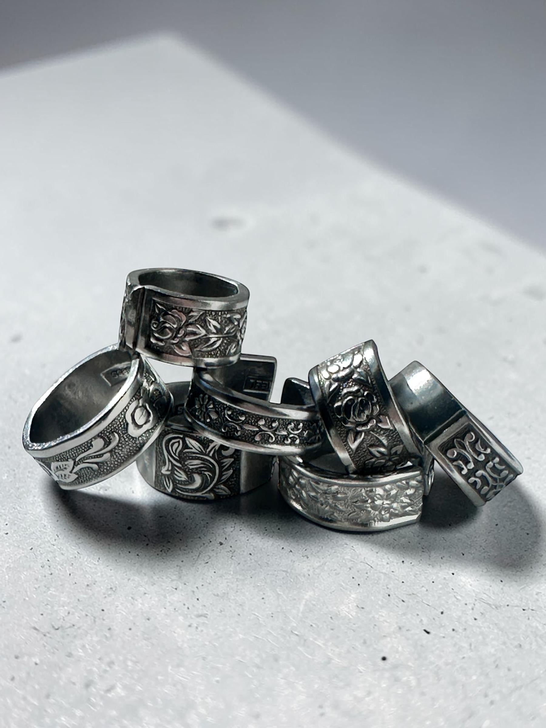 Mystery Ring stainless steel – Floral Engraved Band Ring – Choose Your Size – Vintage  Ring – Gift for Her – Everyday Jewelry