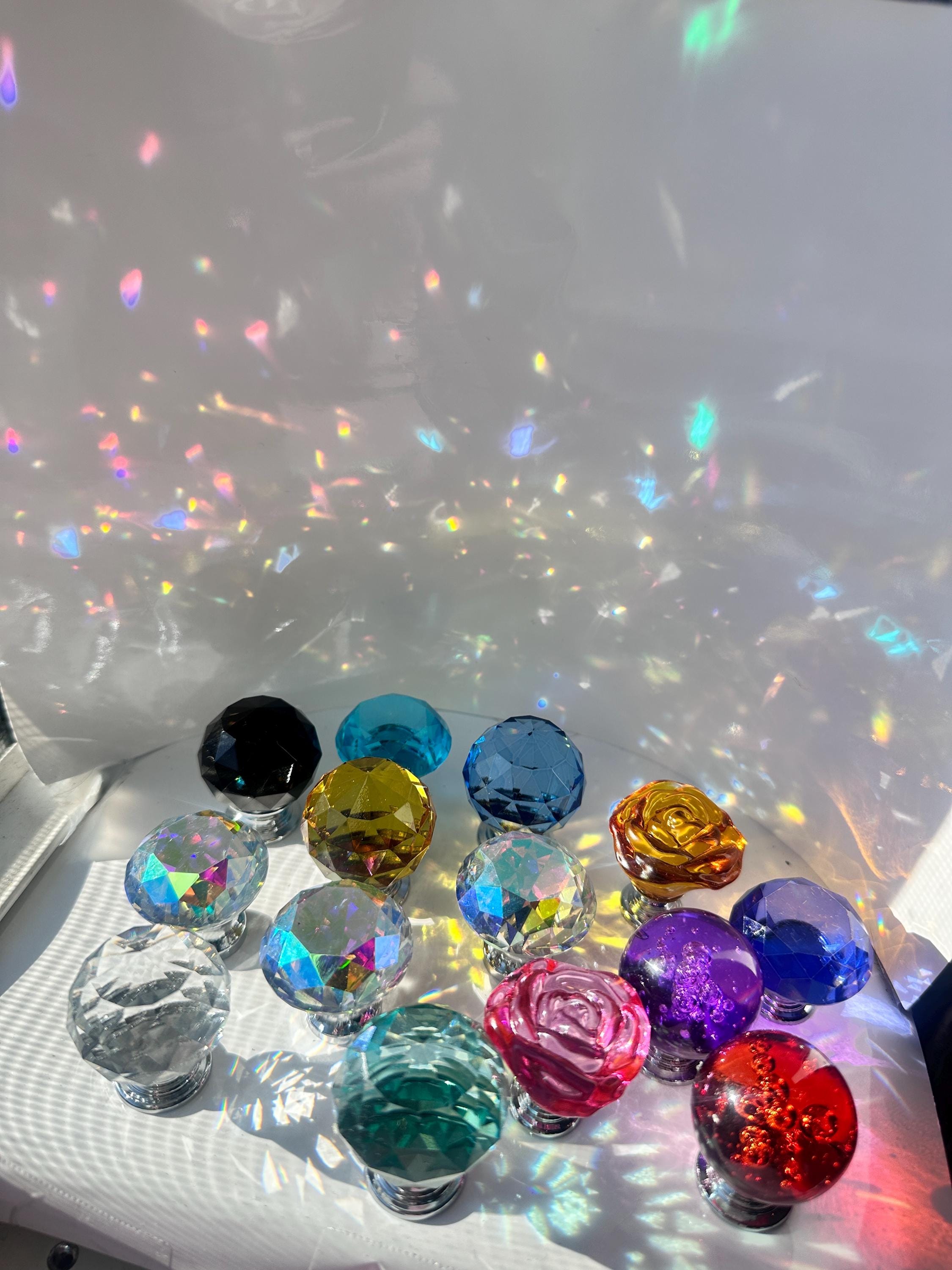 Garden fairy wands beaded  Colorful Plant Decor, Mystery Glass Toppers spring home decor