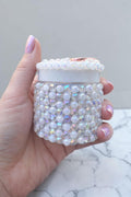 Sparkling Crystal Decor Jar, Rhinestone mini Container, Handmade Glam Storage Jar, Vanity Organizer, Gift for Her, star and moon