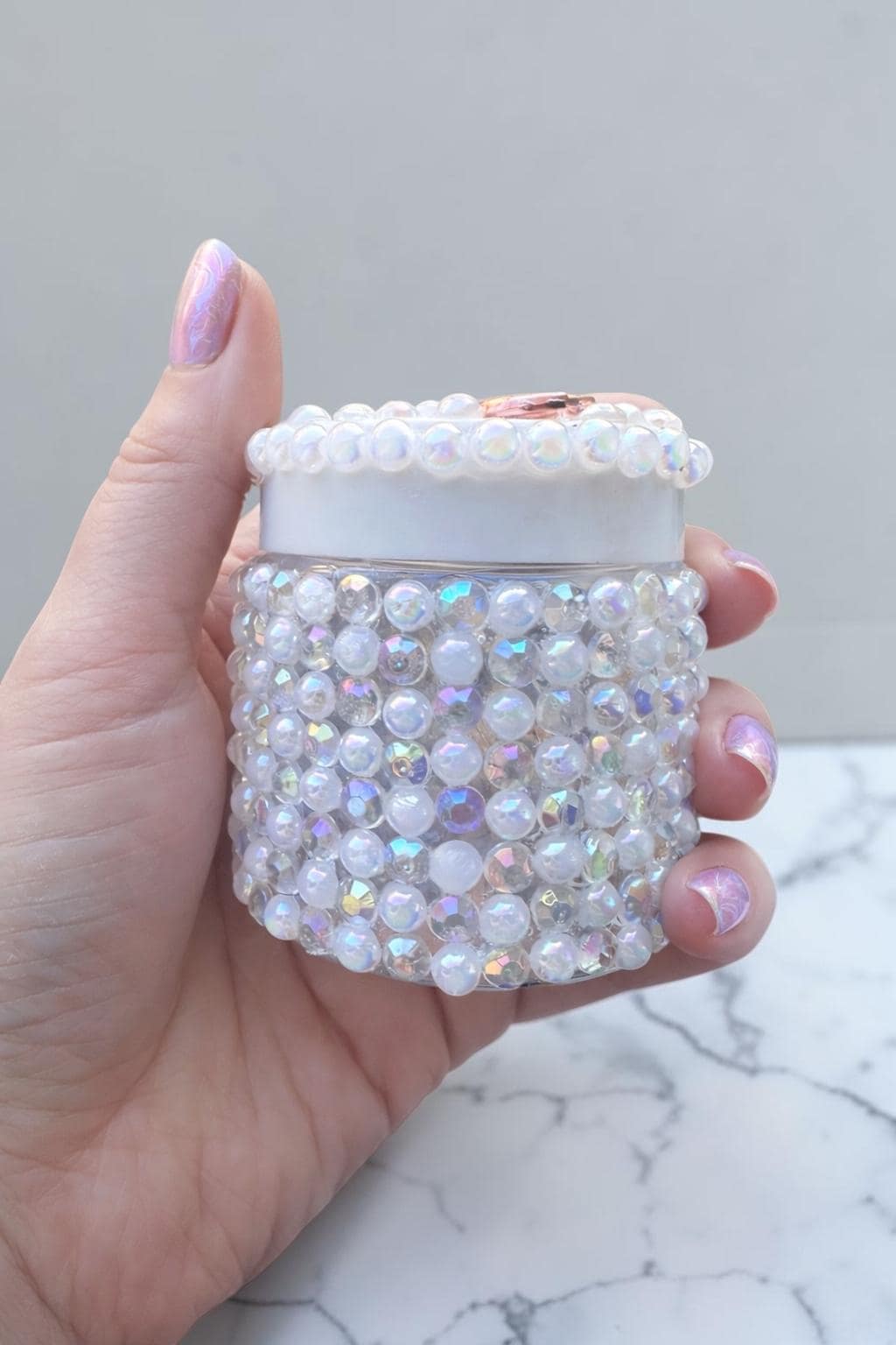 Sparkling Crystal Decor Jar, Rhinestone mini Container, Handmade Glam Storage Jar, Vanity Organizer, Gift for Her, star and moon