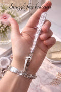 Crystal Bling Bracelet Helper, Upcycled Spoon Handle Card Clip, Zipper Pull Tool