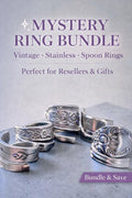 Mystery Spoon Ring Bundles – Vintage Stainless Steel, Silver Plated Mix. 10/20/40/60 qtys available whole sale