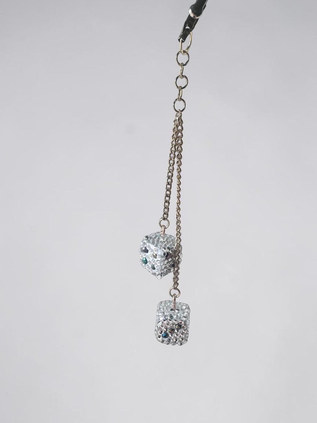 Bling Crystal Dice Charm – Dual Purpose ATM Card Grabber, Rear View Mirror Decor