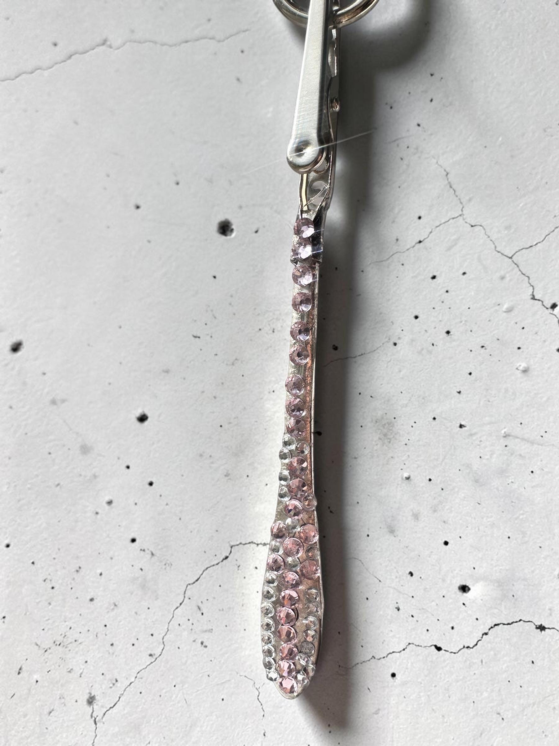 Crystal Bling Bracelet Helper, Upcycled Spoon Handle Card Clip, Zipper Pull Tool