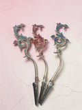 Enamel Floral ATM Card Clip Bracelet Helper – Long Nails Purse Charm Zipper Pull Tool