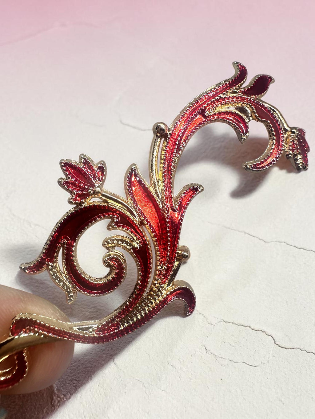 Enamel Floral ATM Card Clip Bracelet Helper – Long Nails Purse Charm Zipper Pull Tool