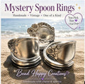 Vintage Mystery Spoon Rings, Bundles available • Double Wrapped • Stainless Steel • Velvet Box included