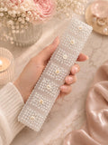 Personalized Pearl Pill Case – Custom Initial Medicine Organizer – Rhinestone Pearl Pill Box – Travel Medication Holder – Gift for Her