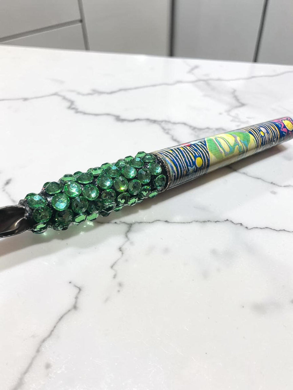 Green Celestial ATM Card Clip, Bracelet Helper, Long Nail Helper, Card Grabber, Purse Charm, Rhinestone Accessory