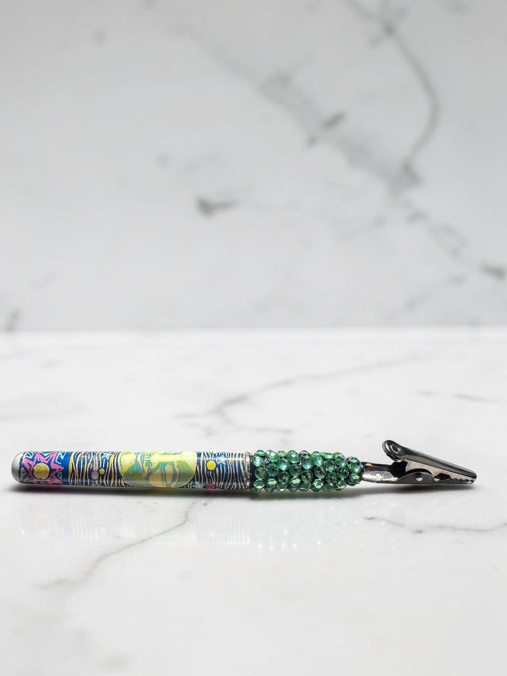 Green Celestial ATM Card Clip, Bracelet Helper, Long Nail Helper, Card Grabber, Purse Charm, Rhinestone Accessory